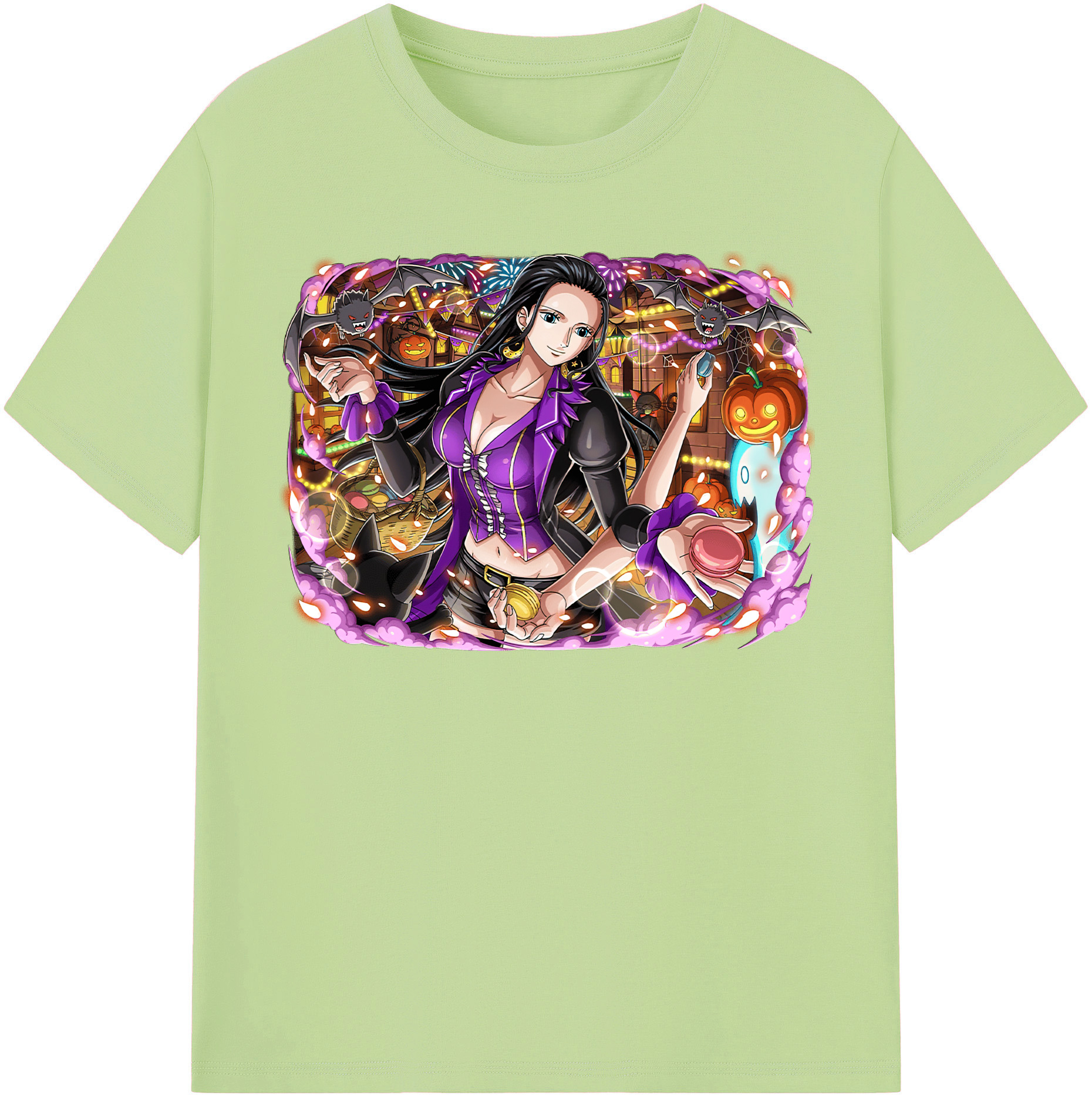 ワンピース ニコ・ロビン ONE PIECE Nico Robin 綿100％半袖Tシャツ（フロントプリント）